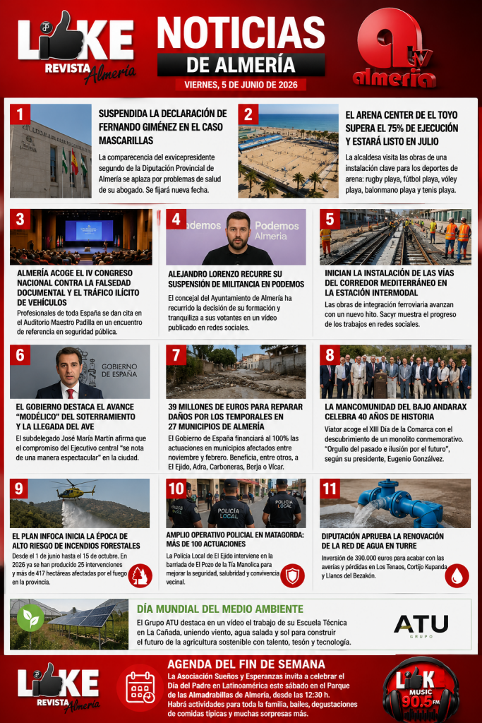 Noticias de Almería | Viernes, 5 de junio de 2026