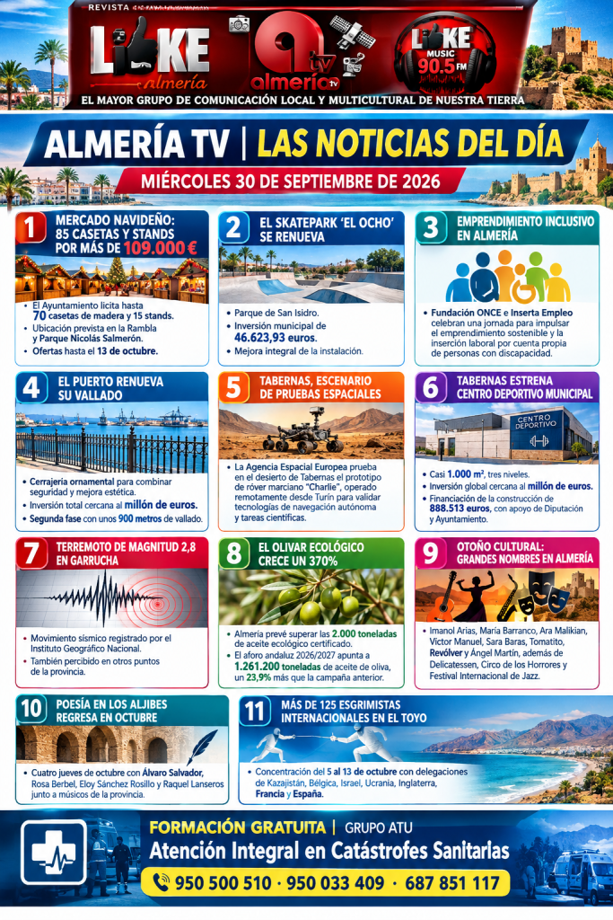 ALMERÍA TV | INFORMACIÓN — MIÉRCOLES 30 DE SEPTIEMBRE DE 2026