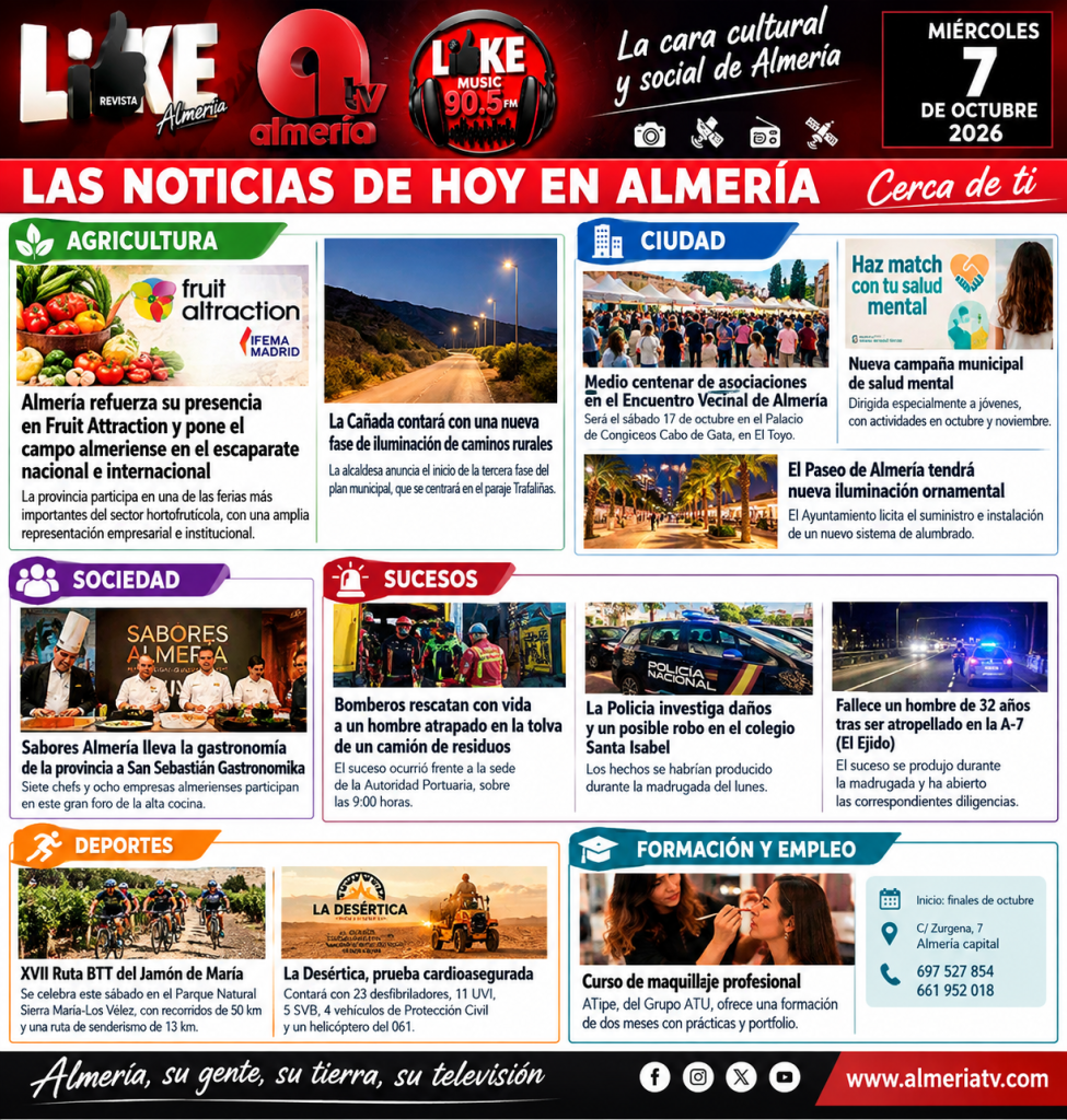 Noticias de Almería | Miércoles 7 de octubre de 2026
